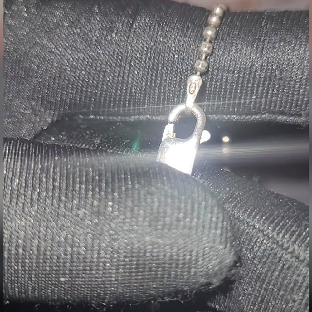 VINTAGE ITALY STERLING SILVER DANGLY & STAINLESS STEEL FRINGES NECKLACE925 CLASP - Picture 4 of 8
